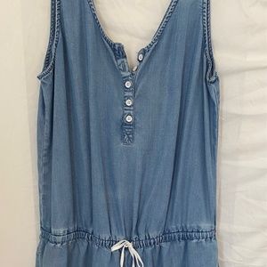 This soft light weight denim romper made by Beachlunchlounge is a treasure